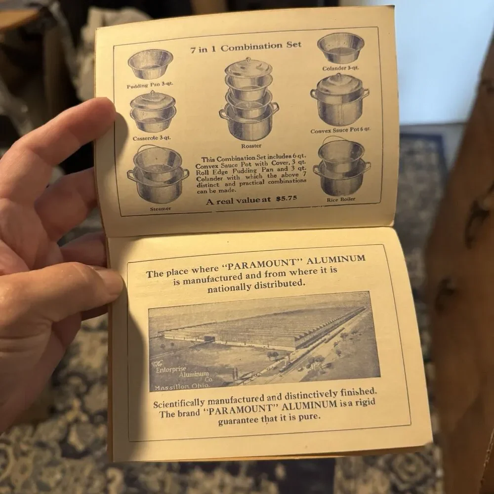Unused Vintage 1940s Sales Register Receipt Book Paramount Aluminum Ephemera